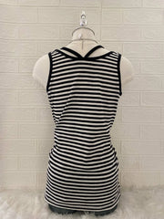 Monochrome Strappy Striped Tank 2