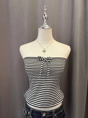 Monochrome Striped Reworked Tube 1