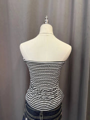 Monochrome Striped Reworked Tube 3