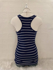 Navy with Thin White Stripe Tank 2