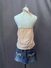 Orange Floral Halter 2