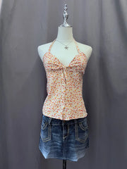 Orange Floral Halter 3