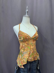 Orange Paisley Reworked Halter 3