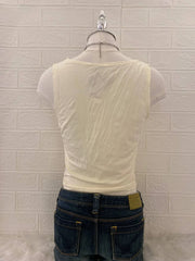 Pale Yellow V Neck Lace Cami 2