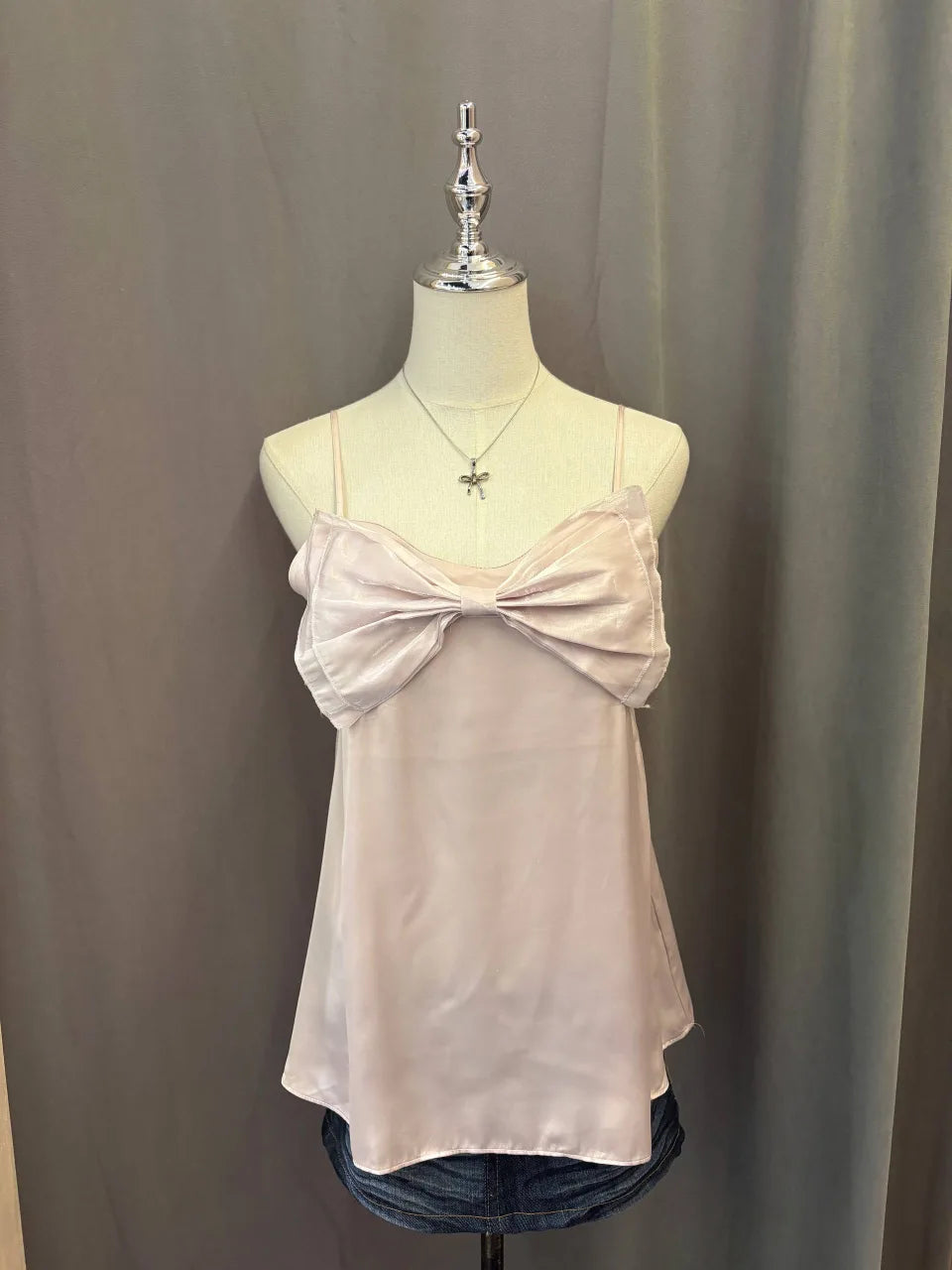 Pastel Purple Satin Ribbon Cami 1