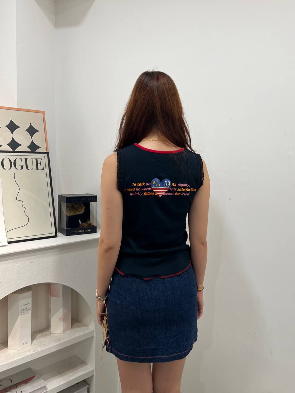 Y2K Ringer Embroidered Tank