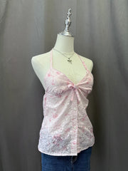 Pink Floral Halter Top 2