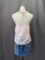 Pink Floral Halter Top 3