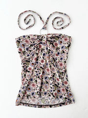 Pink Floral Halter 1
