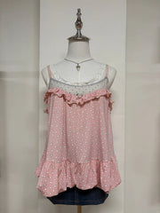 Pink flowy Camis 1