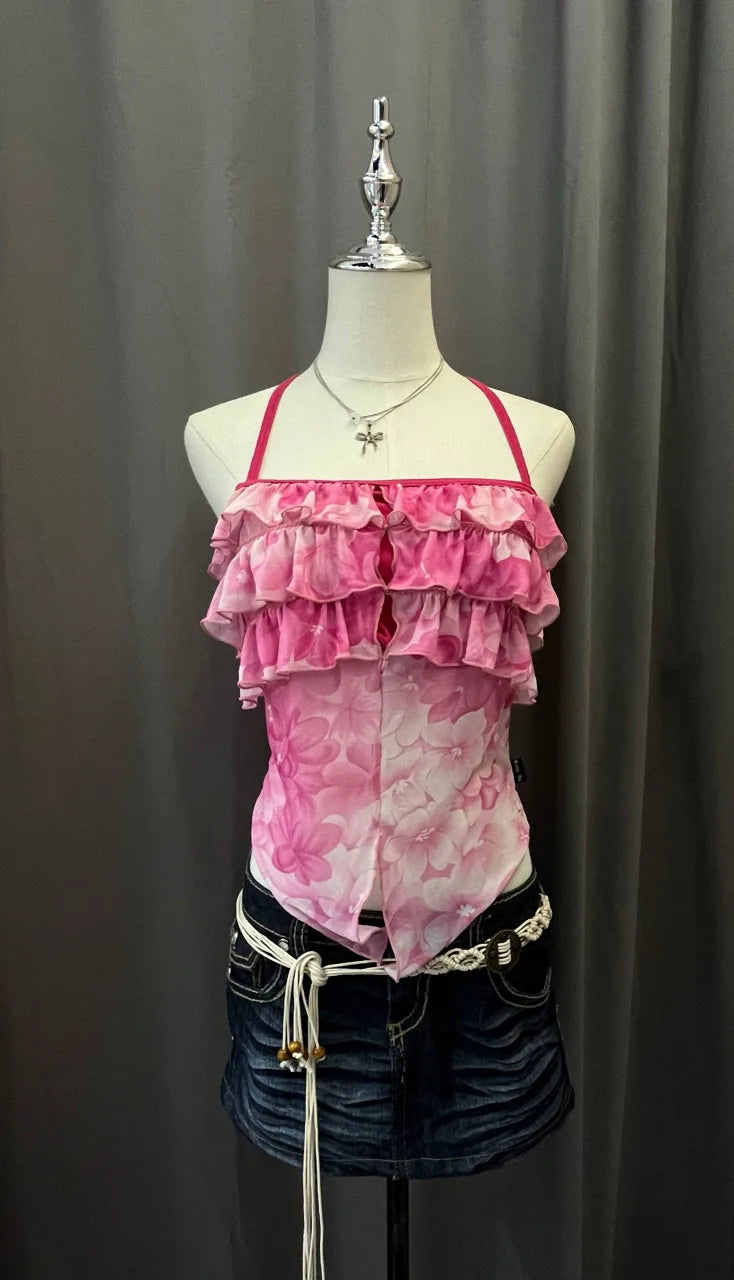 Pink Mesh Cami 1