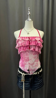 Pink Mesh Cami 1