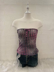 Pink Polka Tube Top 1