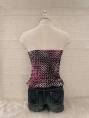 Pink Polka Tube Top 2