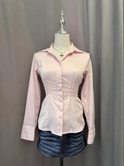 Pink Reworked Long Sleeve Blouse 1