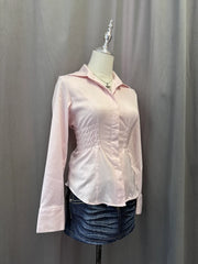 Pink Reworked Long Sleeve Blouse 2