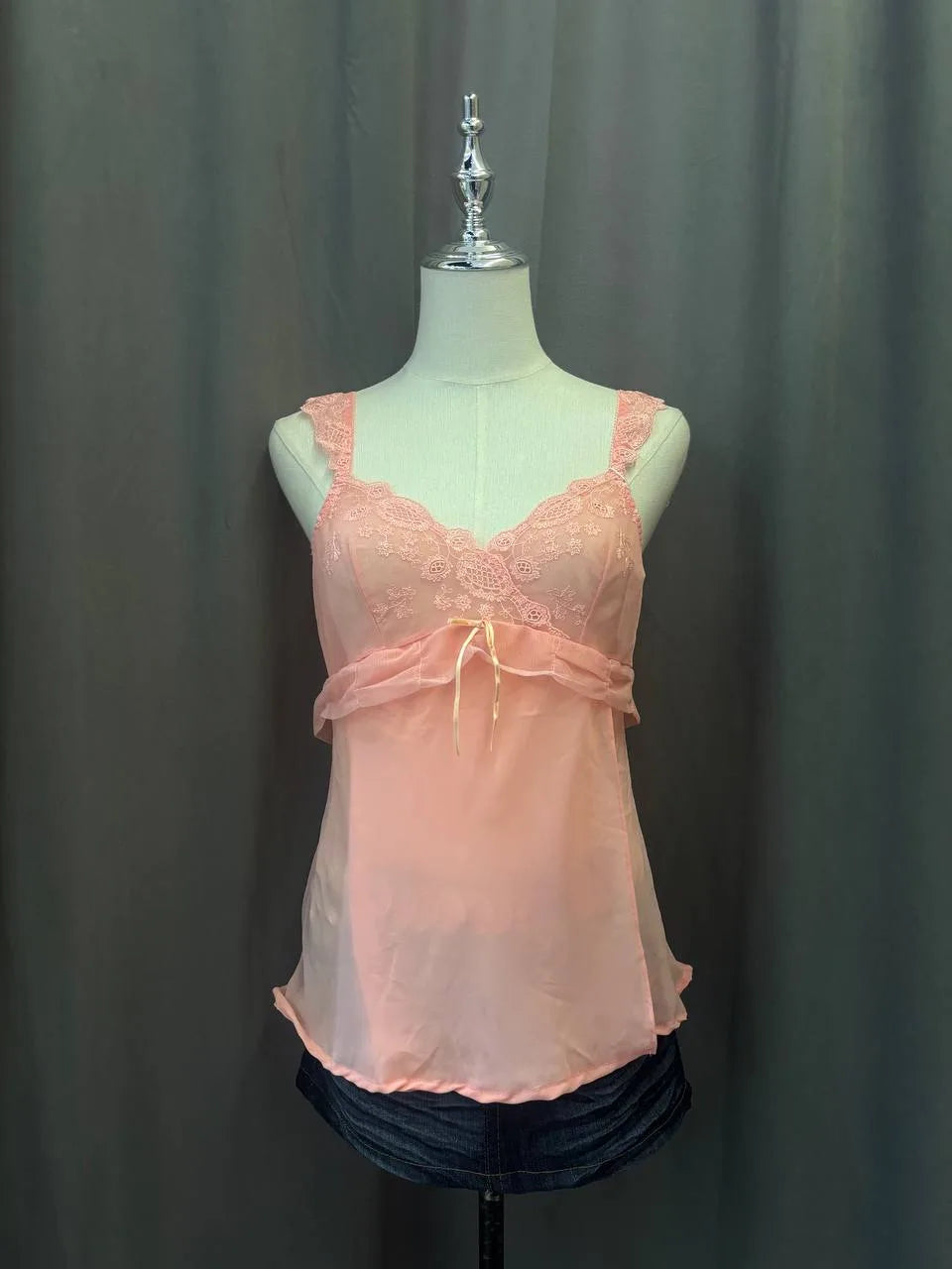 Pink Sheer Cami 1