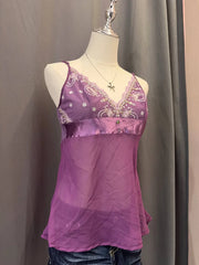 Purple Embroidered Cami 2