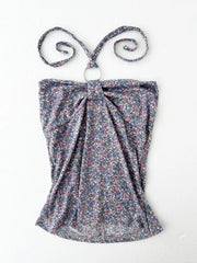 Purple Faded Florals Halter 1