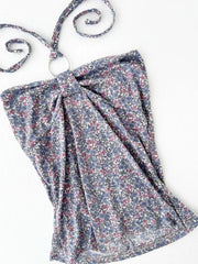 Purple Faded Florals Halter 2