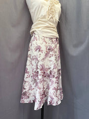 Purple Floral Midi Skirt 2