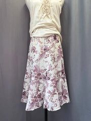 Purple Floral Midi Skirt 3