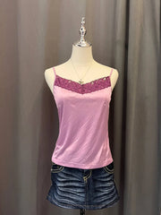 Purple Lace Hem Cami 1