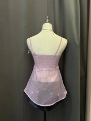 Purple Lace Mesh Cami 3
