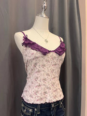 Purple Ruffle Floral Cami 2