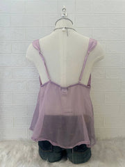 Purple Sheer with Satin Bust Cami 2