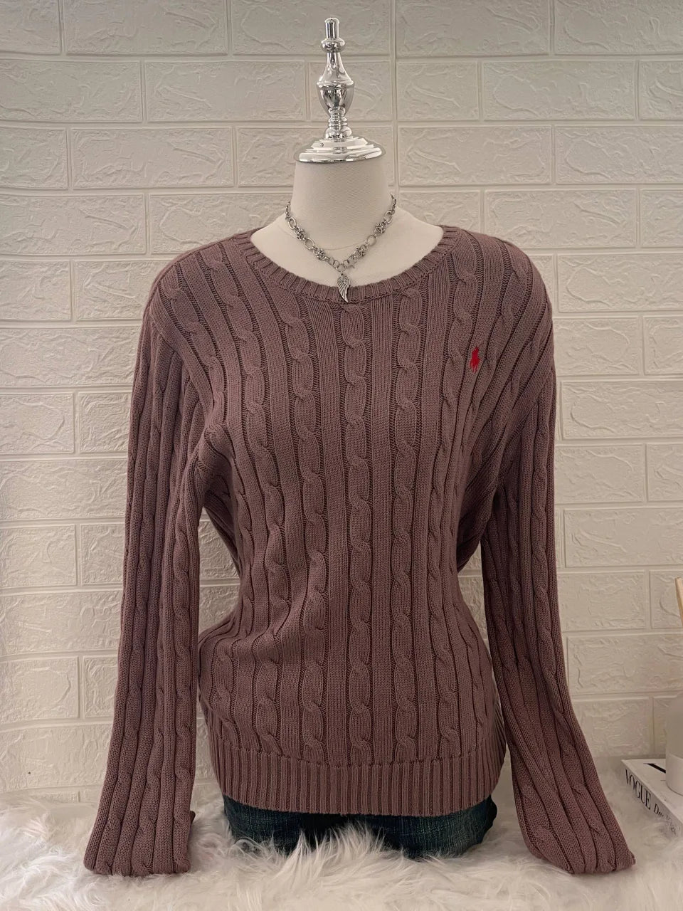 Ralph Lauren Brown Knit Jumper 1