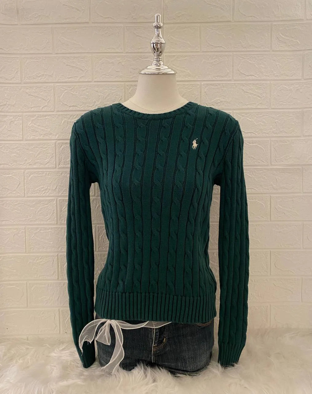 Ralph Lauren Forest Green Knit Jumper 1