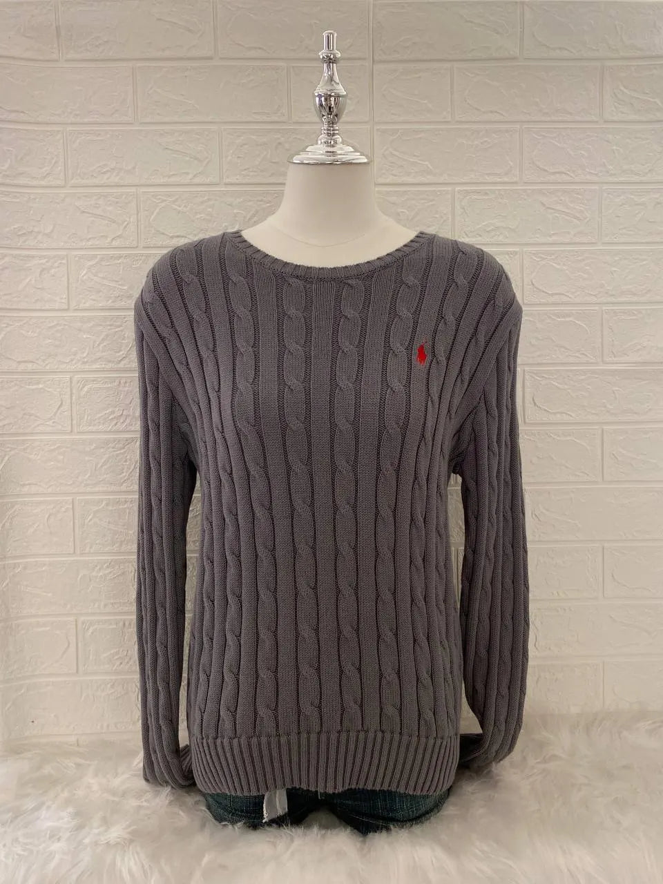 Ralph Lauren Grey Knit Jumper 1 — image 1 of 2