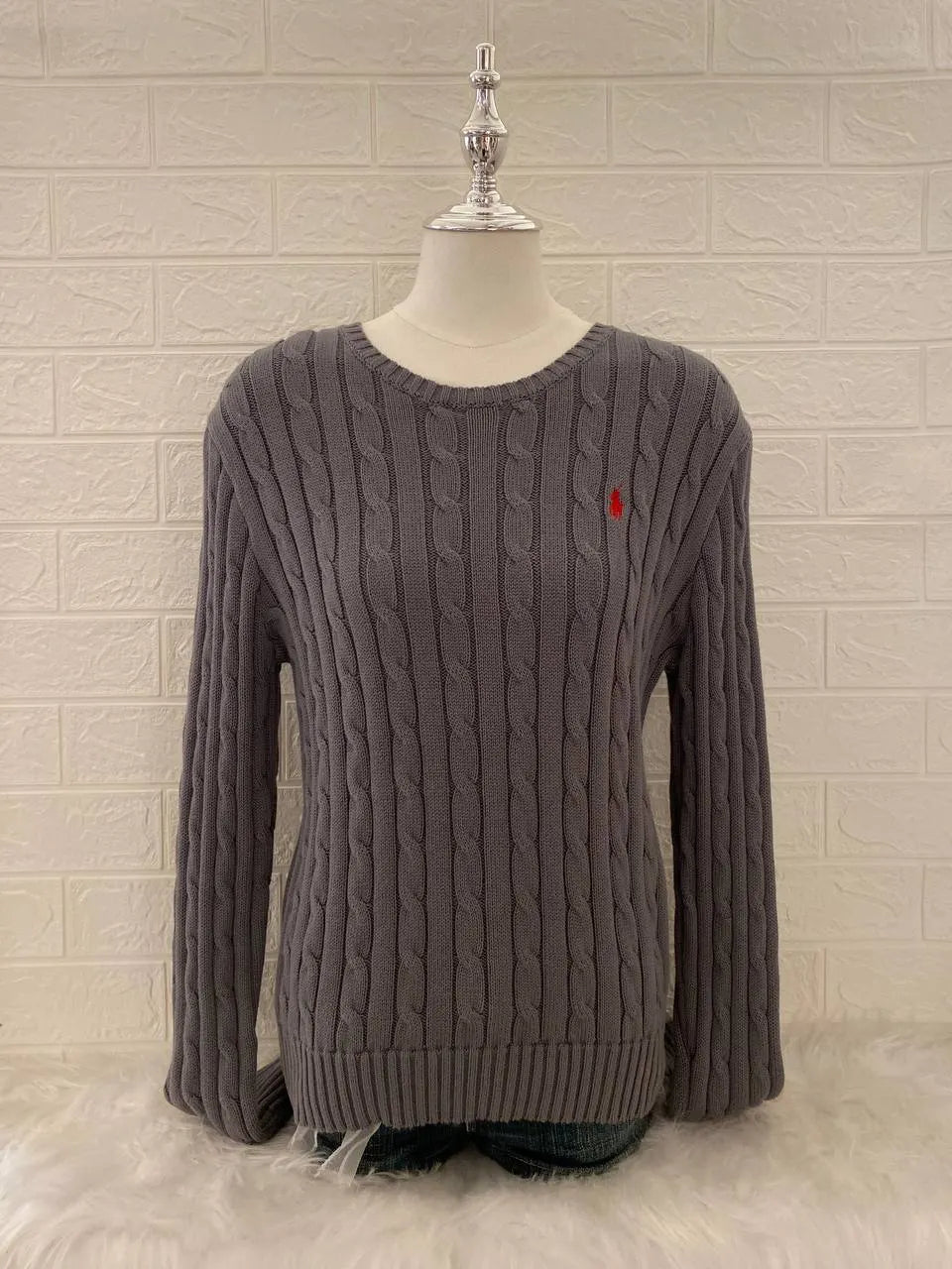 Ralph Lauren Grey Knit Jumper 1