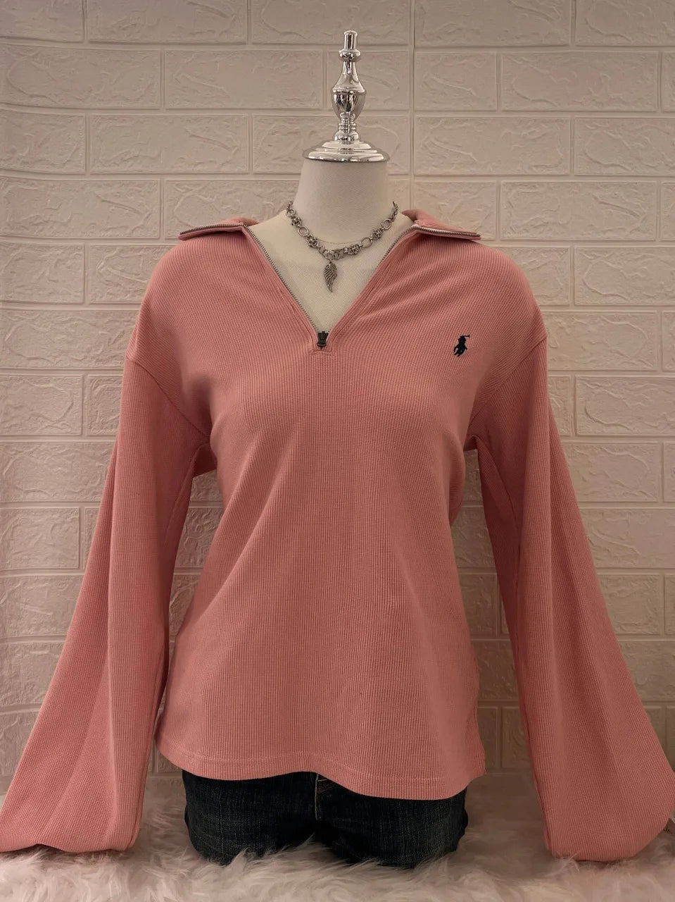 Ralph Lauren Pink Quarter-zip Pullover 1