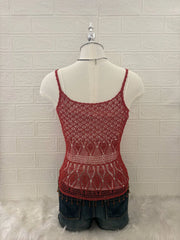 Red Crochet Layering Cami 2