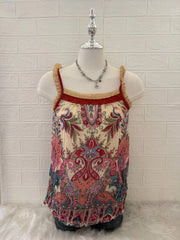 Red Paisley Lace Camis 1