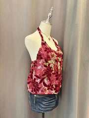 Red Sequined Halter 2