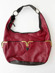 Red Woven Hobo Bag 1
