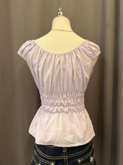 Reworked Milkmaid Blouse (Pastel Purple) 3