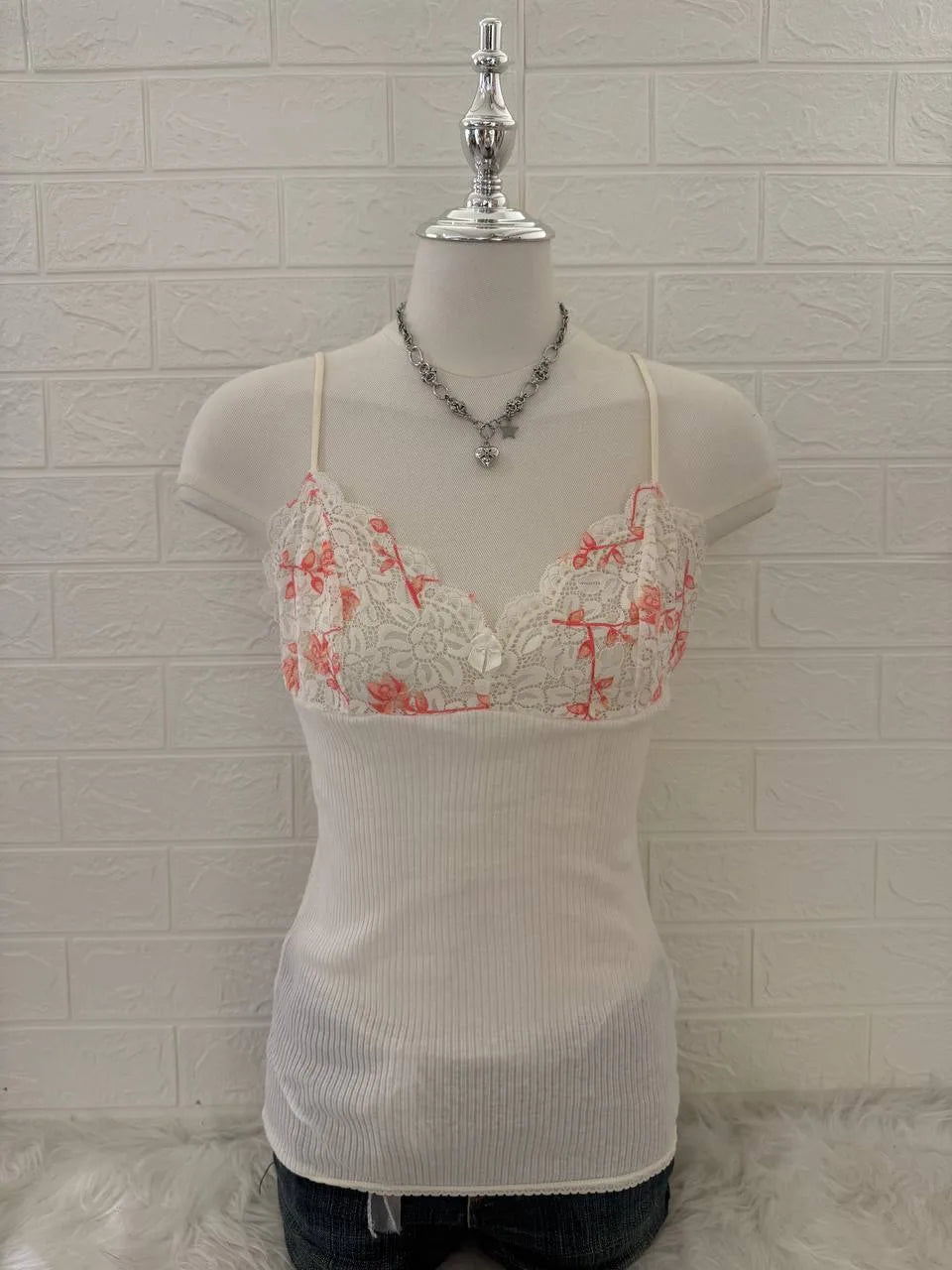 Ribbed Lace Camis 1