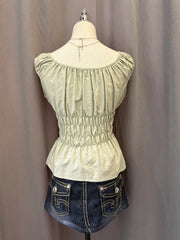 Sage Reworked Milkmaid Blouse 2
