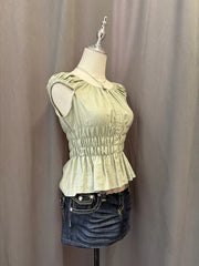 Sage Reworked Milkmaid Blouse 3