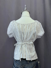 Stripe Babydoll Blouse 3