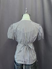 Stripe Babydoll Blouse 2