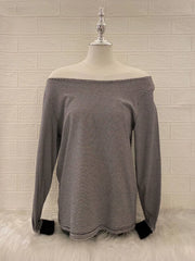 Stripe Off Shoulder Top 1