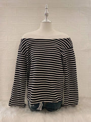 Stripe Off Shoulder Top 1