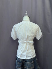 Stripe V-neck Blouse 3