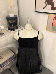 Textured Patchwork Asymmetrical Black Cami 3