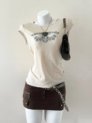 Tommy Jeans Beige Graphic Tee 1